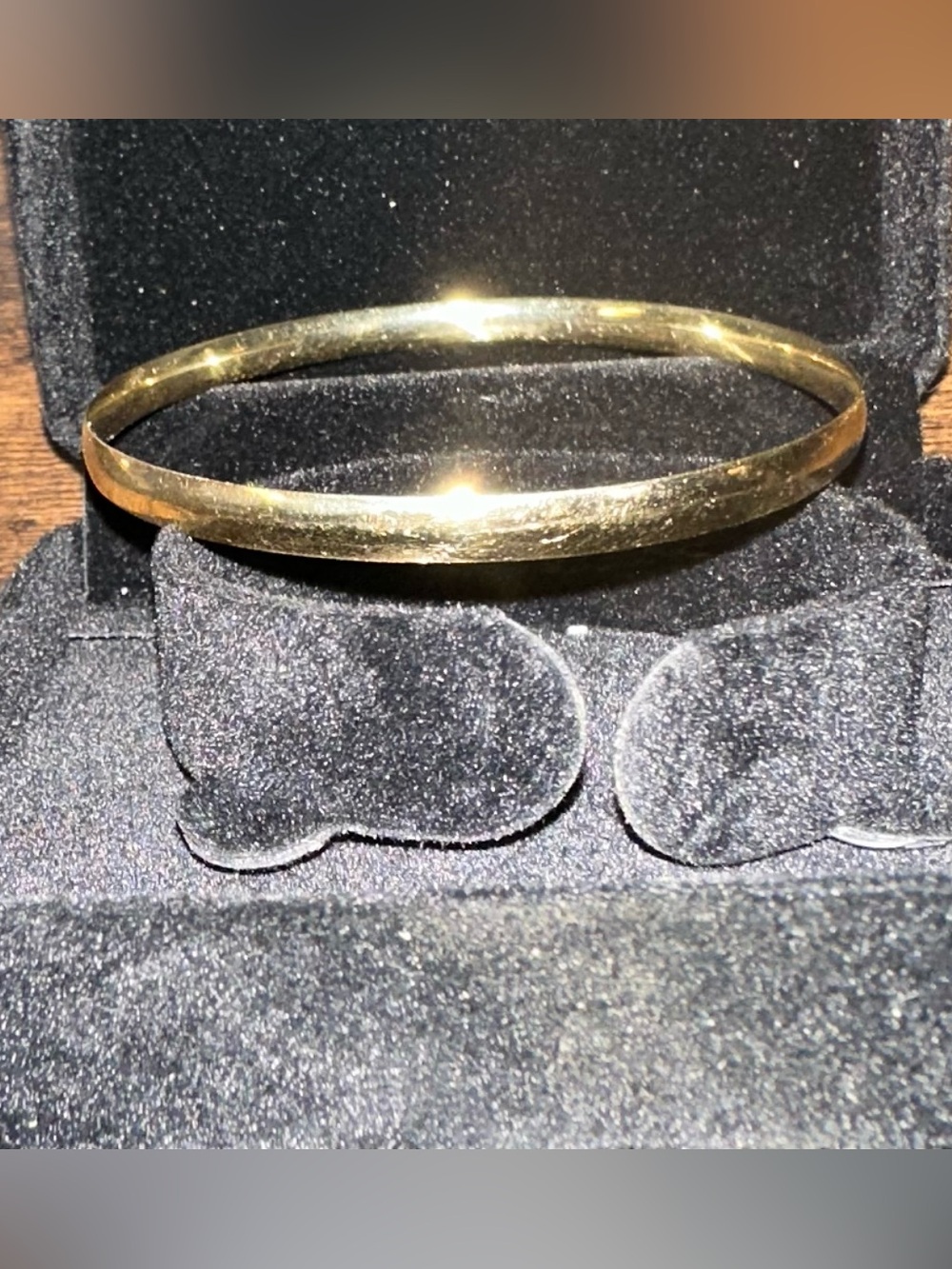 Classic Solid 14Kt Gold 5mm Women's Bangle Bracelet